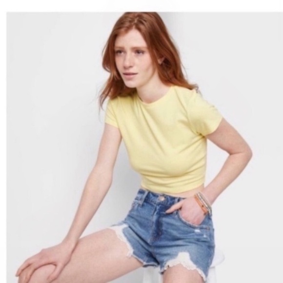 NWT Wild Fable High Rise Crochet Hem Shorts - Picture 5 of 9